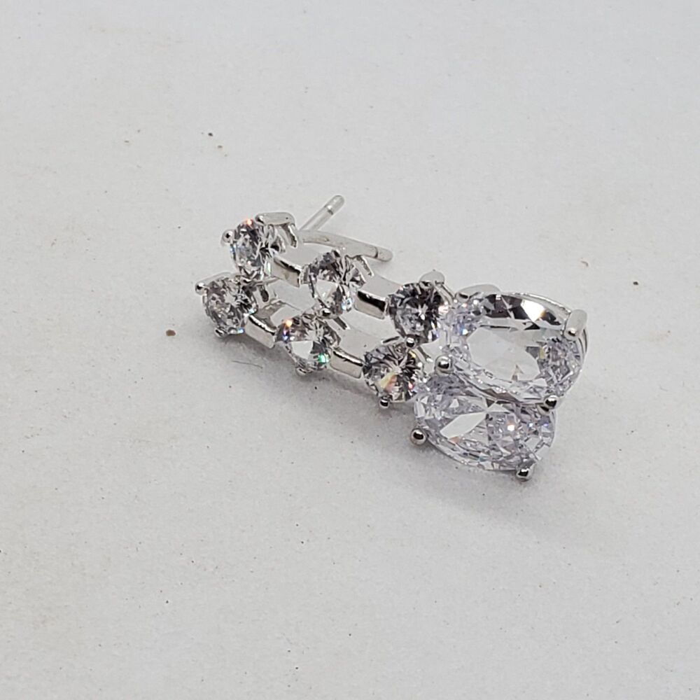 Sterling Silver and CZ Earrings 925
